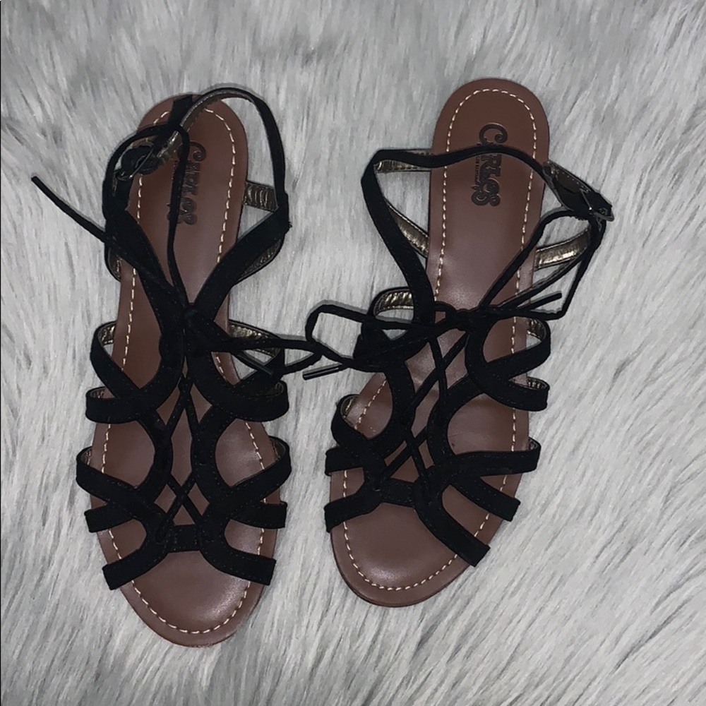 Barely Worn Black Carlos Brand Sandals